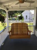 Click to enlarge image Our Adirondack style swing on the front porch of a B&B(Swing $604) - Adirondack Style Furniture - How it all started