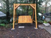 Click to enlarge image Picture perfect in any yard (A-Frame Swing-$1039-standard 4':$100 each additional foot up to 6') - Adirondack Style Furniture - How it all started